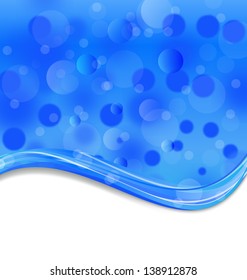 Illustration abstract blue background with light effect - vector