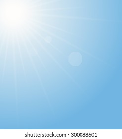 Illustration Abstract Blue Background Sun Sunburst Vibrant - vector