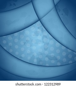 Illustration abstract blue background, template for design - vector