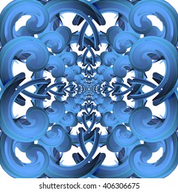 Illustration of abstract blue seamless pattern background