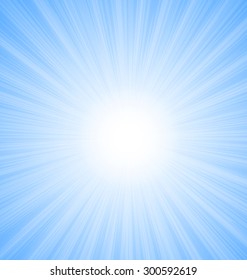 Illustration Abstract Blue Sky Background Sun Rays shine vibrant - vector
