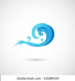 illustration of abstract blue wave vector