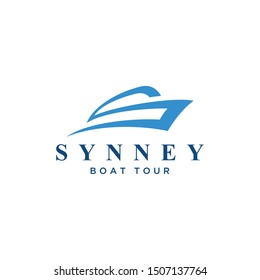 Illustration of an abstract boat made like initial S symbol abstract sign logo design.