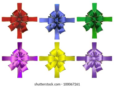 Illustration of abstract bows collection