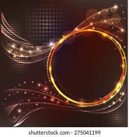 illustration of abstract brown background with light effects