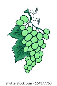 Illustration of abstract bunch of grapes isolated