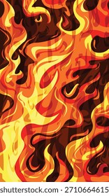 Ilustração da textura abstrata do fogo queimando