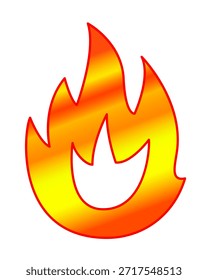 Ilustración de un icono de llama ardiente abstracto