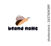 ILLUSTRATION ABSTRACT BUTTERFLY WINGS BROWN ORANGE FLAT PASTEL COLOR.LOGO ICON DESIGN TEMPLATE ELEMENT VECTOR	