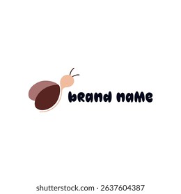 ILLUSTRATION ABSTRACT BUTTERFLY WINGS BROWN ORANGE FLAT PASTEL COLOR.LOGO ICON DESIGN TEMPLATE ELEMENT VECTOR	