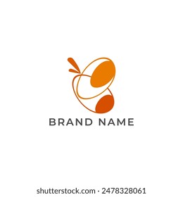 ILLUSTRATION ABSTRACT BUTTERFLY WINGS ORANGE FLAT COLOR.LOGO ICON DESIGN TEMPLATE ELEMENT VECTOR