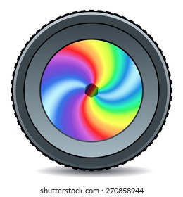Illustration of the abstract camera lens icon