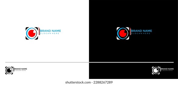 Illustration Abstract Camera Lens Minimalis logo design (Photography, photo editor, any about Photogaphy Brands_Companies, etc.) vector illustration template.