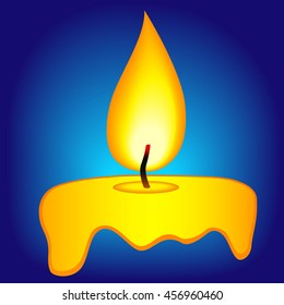 Illustration of the abstract candle icon