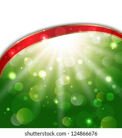 Illustration abstract card with bokeh effect - vector