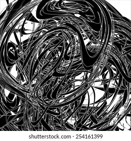 Illustration of abstract cartoon dark smoke background