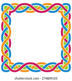 Illustration Abstract Celtic Weaving Framework, Isolated on White Background - Vector