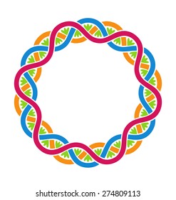 Illustration Abstract Celtic Weaving, Round Framework - Vector