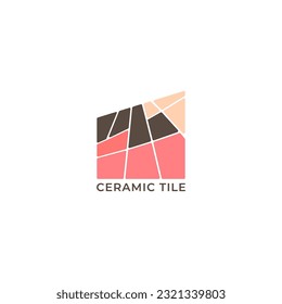 ILLUSTRATION ABSTRACT CERAMIC TILE FLOORING SIMPLE MINIMALIST LOGO ICON TEMPLATE DESIGN VECTOR