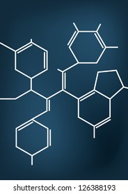 Illustration of Abstract Chemical formula