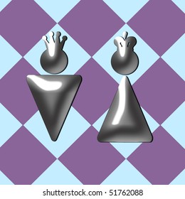 illustration of abstract chess figure