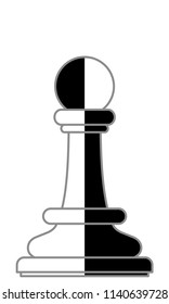 Illustration of the abstract chess pawn