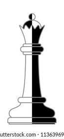 Illustration of the abstract chess queen