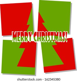 illustration of abstract Christmas background with the words