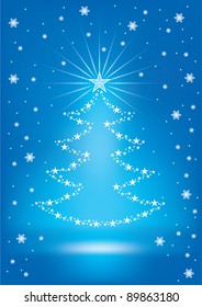 Illustration of abstract Christmas tree