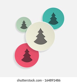 Illustration of abstract Christmas trees