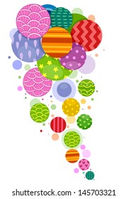 Illustration of Abstract Circle Design with Different Patterns
