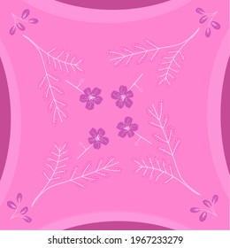 Illustration abstract, of a circle and flowers so as to form of units a beautiful