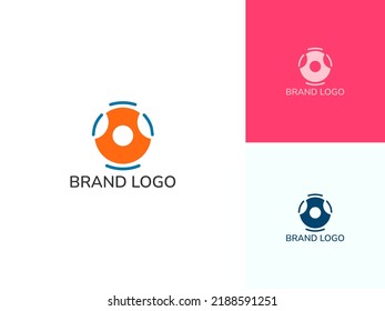 ILLUSTRATION ABSTRACT CIRCLE TECH BUSINESS LOGO ICON DESIGN VECTOR