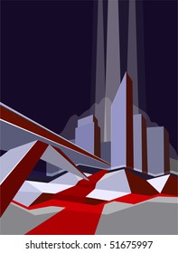 Illustration of abstract city