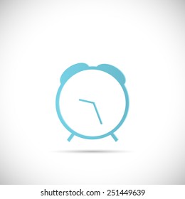 Illustration of an abstract clock design isolated on a white background.