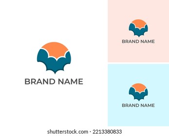 ILLUSTRATION ABSTRACT CLOUD LOGO ICON DESIGN VECTOR 