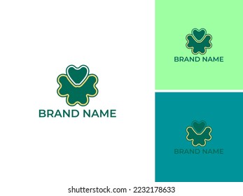 ILLUSTRATION ABSTRACT CLOVER LEAF LOGO ICON DESIGN TEMPLATE VECTOR