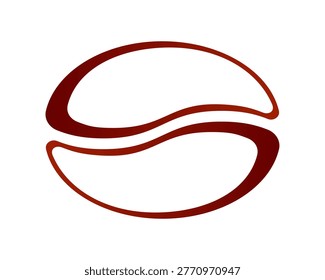 Illustration of an abstract coffee bean icon