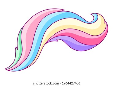 Illustration of abstract colored swirl. Colorful bright curls.