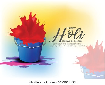 illustration of abstract colorful background Happy Holi for color festival of India celebration