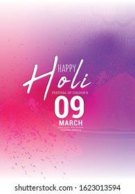 illustration of abstract colorful background Happy Holi for color festival of India celebration