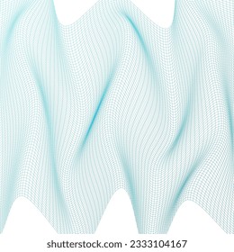 ILLUSTRATION ABSTRACT COLORFUL BLUE GRADIENT WAVY LINE PATTERN BACKGROUND. COVER DESIGN 