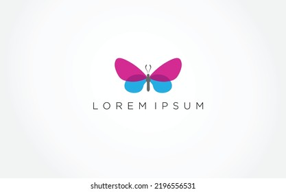 illustration Abstract Colorful Butterfly Logo Icon, Colorful butterfly logo, Universal premium butterfly symbol logotype.