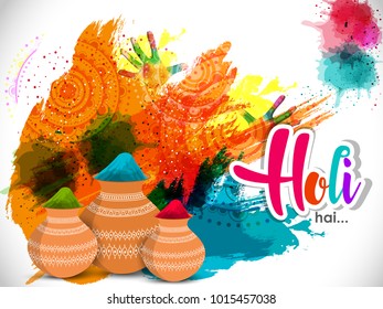 illustration of abstract colorful Happy Holi background