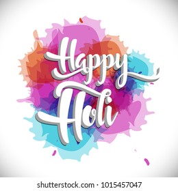 illustration of abstract colorful Happy Holi background
