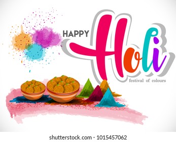 illustration of abstract colorful Happy Holi background