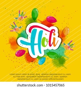 illustration of abstract colorful Happy Holi background
