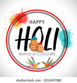 illustration of abstract colorful Happy Holi background