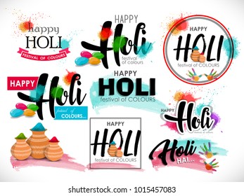 illustration of abstract colorful Happy Holi background