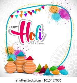 illustration of abstract colorful Happy Holi background